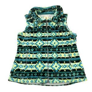 Royal Robbins Fleece Full Zip Vest Southwestern Geometric Pattern Cozy Size L